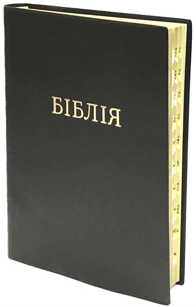 Біблія велика 073 переклад І.Огієнко з індексами, вініл, м'яка розмір 16.5х23.5 см (арт. 1017201) Чорна