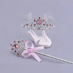 Набір із чарівної палички та діадеми, рожевий