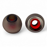 Амбушюри силіконові 3.8 мм насадки для вакуумних навушників та гарнітур розмір M сіро-червоні, фото 3