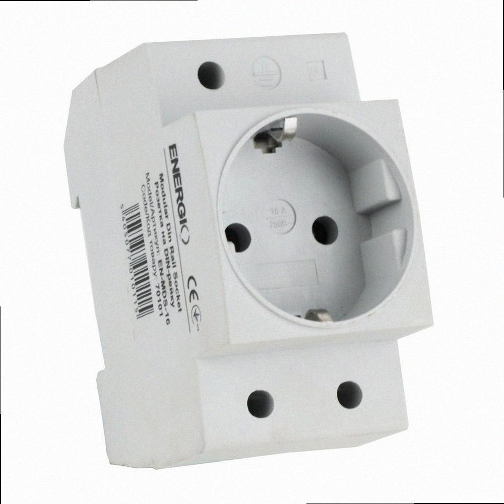 Розетка на DIN-рейку 16A 230В з/к MDS-16 ENERGIO, фото 1