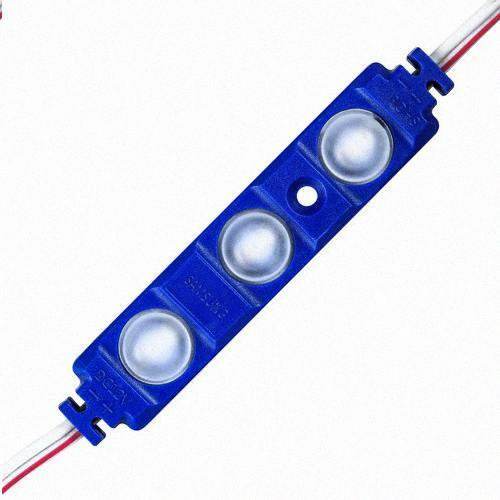Модуль Світлодіодний BRT XG192 5630-3 led W 1,5W BLUE, 12В, IP65 синій з лінзою напівсфера 00-00014572, фото 1