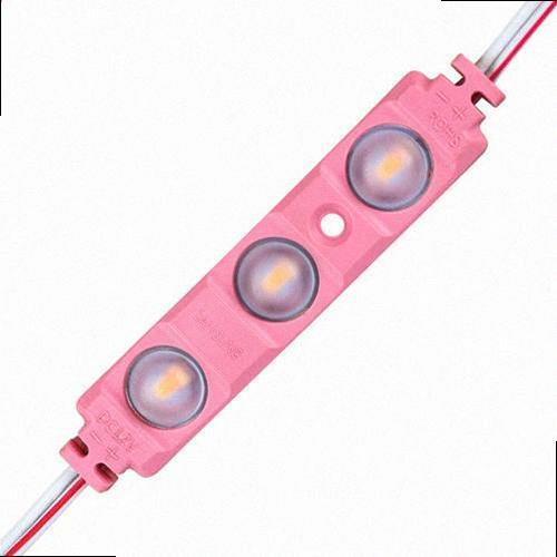 Модуль Світлодіодний BRT XG194 5630-3 led W 1,5W PINK, 12В, IP65 рожевий з лінзою напівсфера XG194 LM-12-1.5-5630-7515, фото 1