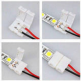 Конектор для стрічки світлодіодної OEM SC-07-SWS-10-2 10mm 2joints wire (провод-2 затискача) SC-07-SWS-10-2, фото 2