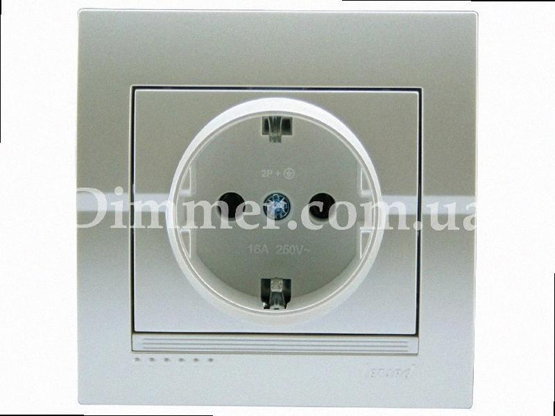 Розетка з/з Deriy графіт 702-2929-122B LEZARD, фото 1