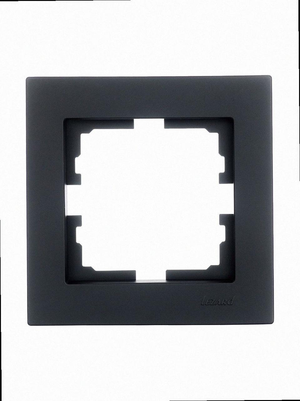 Рамка одинарна VESNA чорна (10шт/120шт) (без рамки) 742-4200-146 LEZARD, фото 1