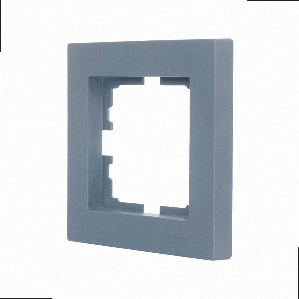 Рамка 1-а горизонтальна Шеффілд Грей VESNA 742-3400-146 LEZARD, фото 1