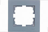Рамка 1-а горизонтальна Шеффілд Грей VESNA 742-3400-146 LEZARD, фото 2