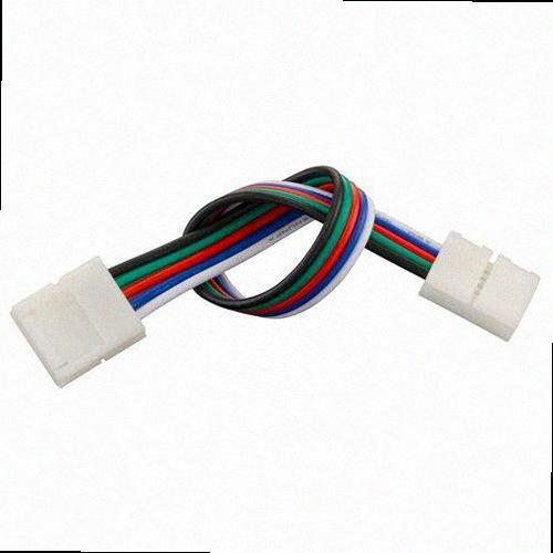 Конектор для стрічки світлодіодної OEM SC-22-SW-15-5 10mm RGBW 2joints wire (провід-2 затискачі) SC-22-SW-15-5