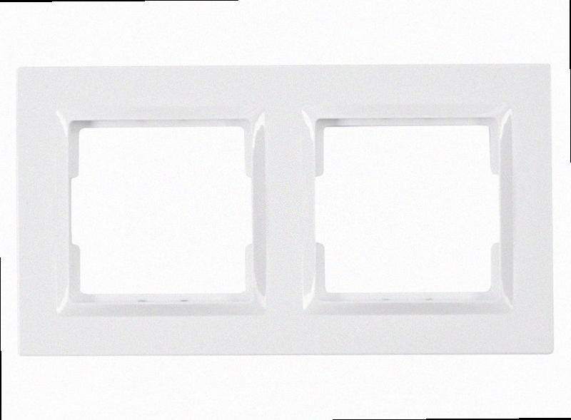 Рамка 2-а горизонтальна JAZZ (білий) 9022 9022 LUXEL, фото 1