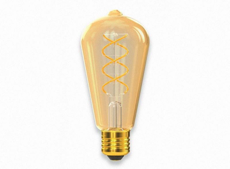 Лампа ST64 filament golden spiral 6w E27 1800K (079-HG) 079-HG LUXEL, фото 1