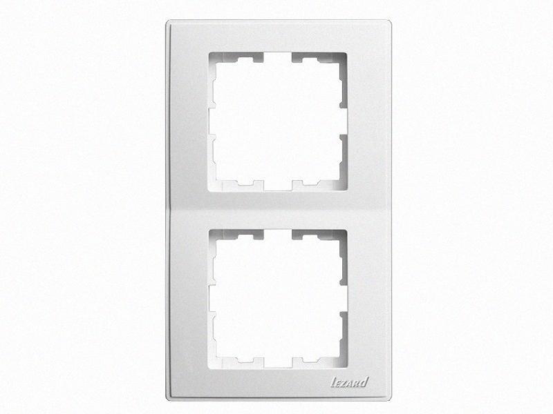 Рамка вертикальна 2-а б/в Lesya білий 705-0202-152 LEZARD, фото 1