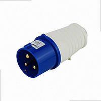 Вилка переносна силова 023(2P+PE) 32A 220В IP44 IC-023 ENERGIO