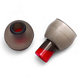 Амбушюри силіконові 3.8 мм насадки для вакуумних навушників та гарнітур розмір M сіро-червоні, фото 5