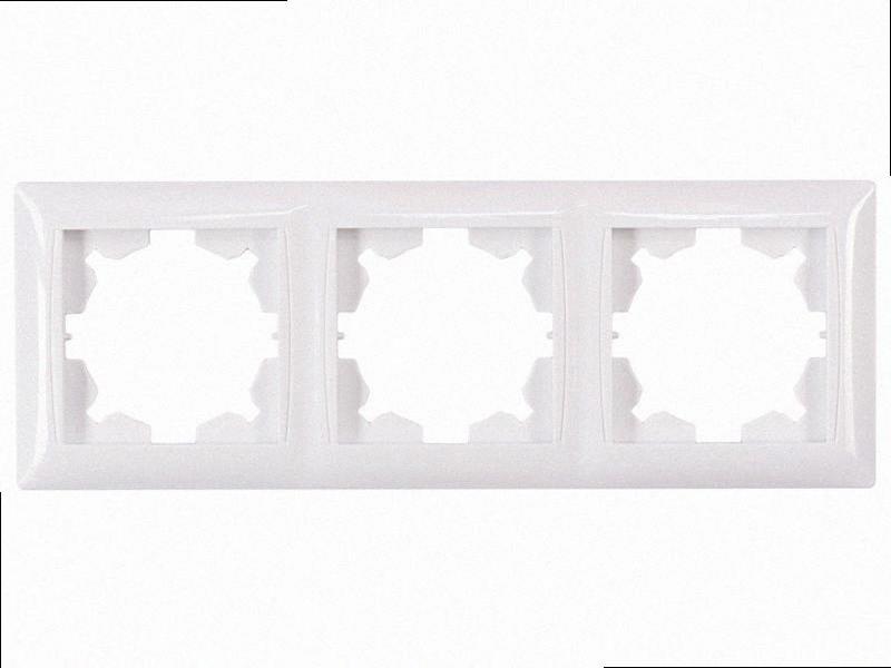 Рамка 3-а горизонтальна PRIMERA (білий) 3023 3023 LUXEL, фото 1