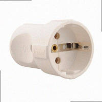 Штепсельна Розетка із заземленням біла 715-0600-606 LEZARD