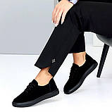 Мінімалістичні чорні кеди,натуральна замша, фото 6