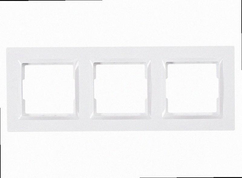 Рамка 3-а горизонтальна JAZZ (білий) 9023 9023 LUXEL, фото 1