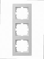 Рамка 3-а вертикальна VESNA біла (10шт/120шт) 742-0200-153 LEZARD