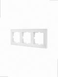 Рамка 3-а горизонтальна VESNA біла (10шт/120шт) 742-0200-148 LEZARD, фото 3