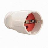 Штепсельна Розетка із заземленням біло/червона 715-0701-607 LEZARD, фото 2
