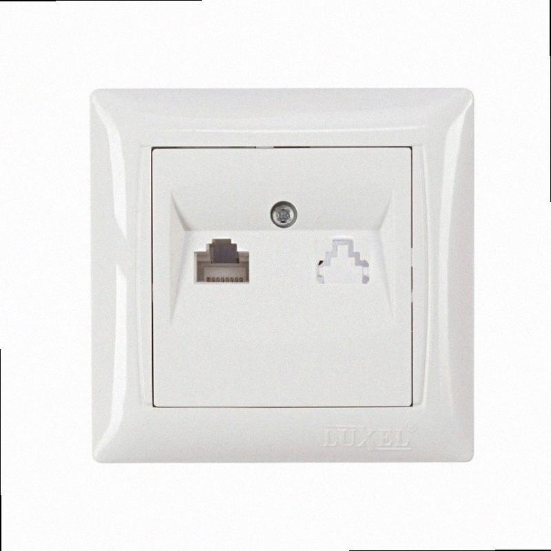 Розетка Комп'ютерна PRIMERA (білий) 3027 3027 LUXEL, фото 1