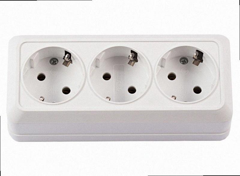 Потрійна розетка із заземленням OPERA (білий) 2014 2014, фото 1