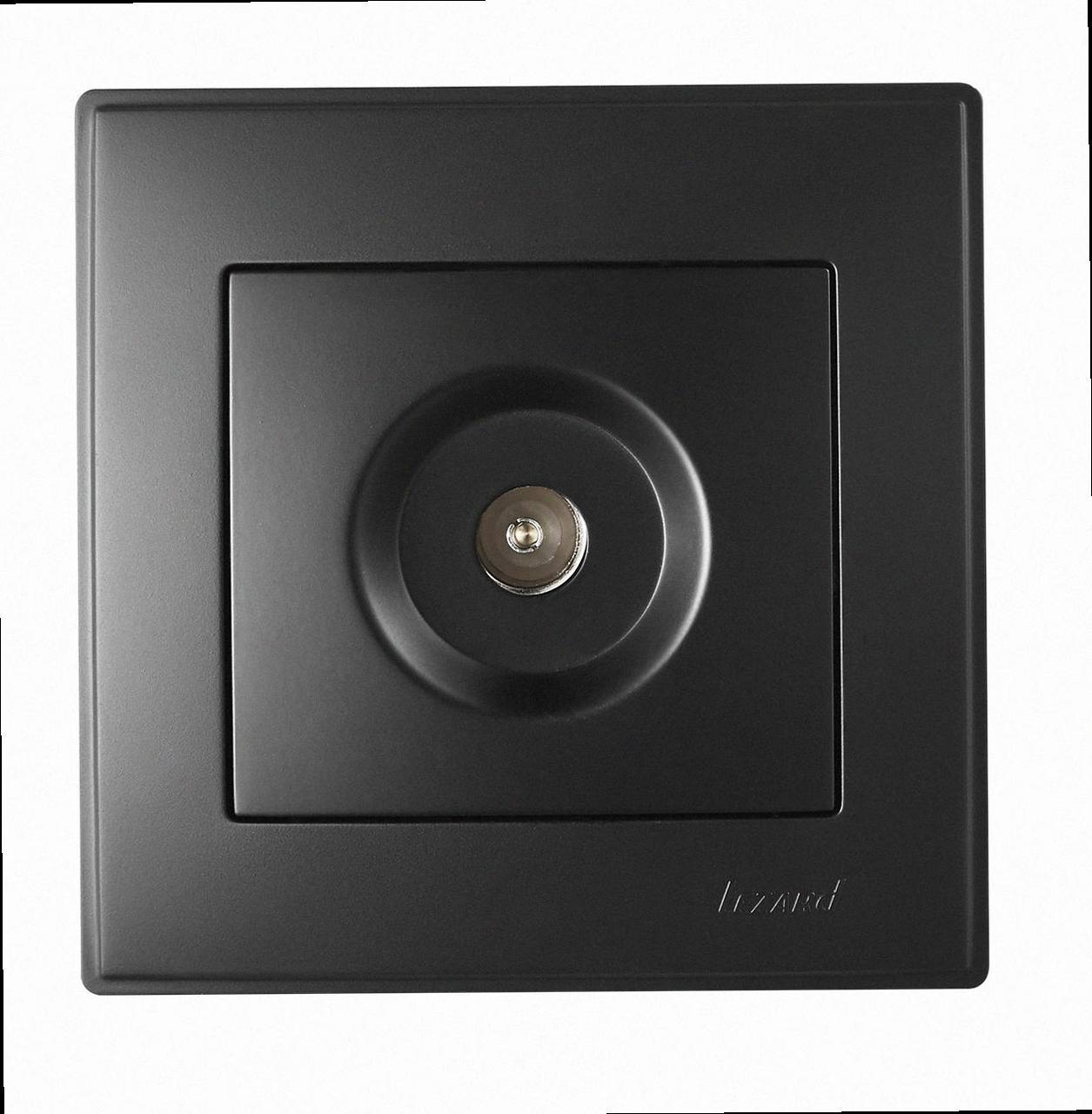 Розетка прохідна ТВ Lesya антрацит 705-4242-129 LEZARD, фото 1