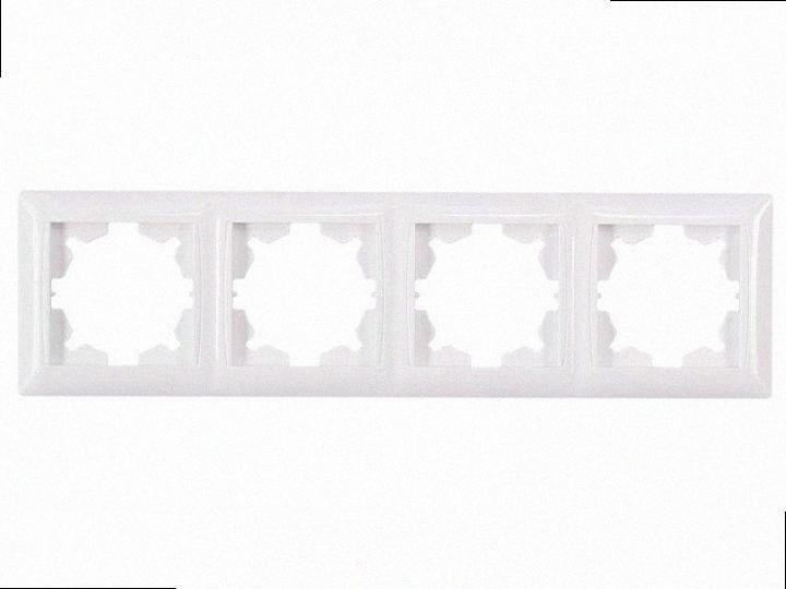 Рамка 4-а горизонтальна PRIMERA (білий) 3024 3024 LUXEL, фото 1