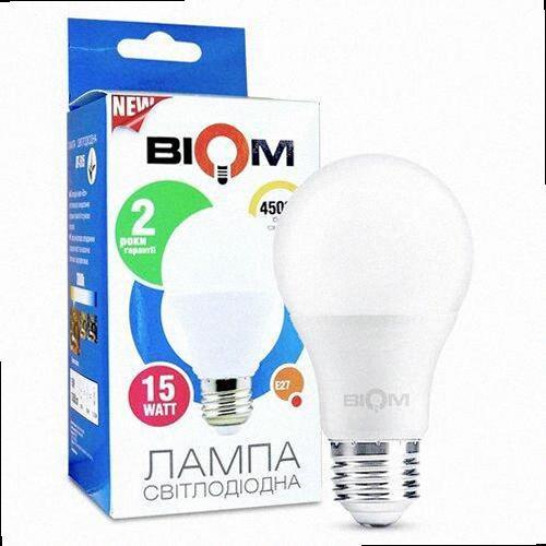 Лампа Світлодіодна BT-516 A60 15W E27 4500К матова BT-516 BIOM, фото 1