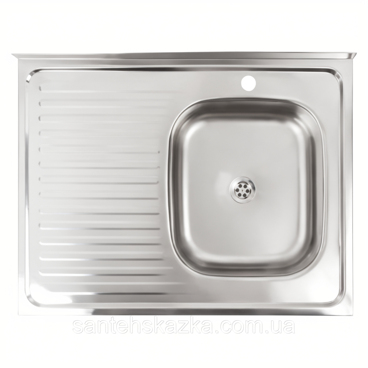 Мийка кухонна з нержавіючої сталі Platinum 8060 R (0,4/120 мм), фото 1