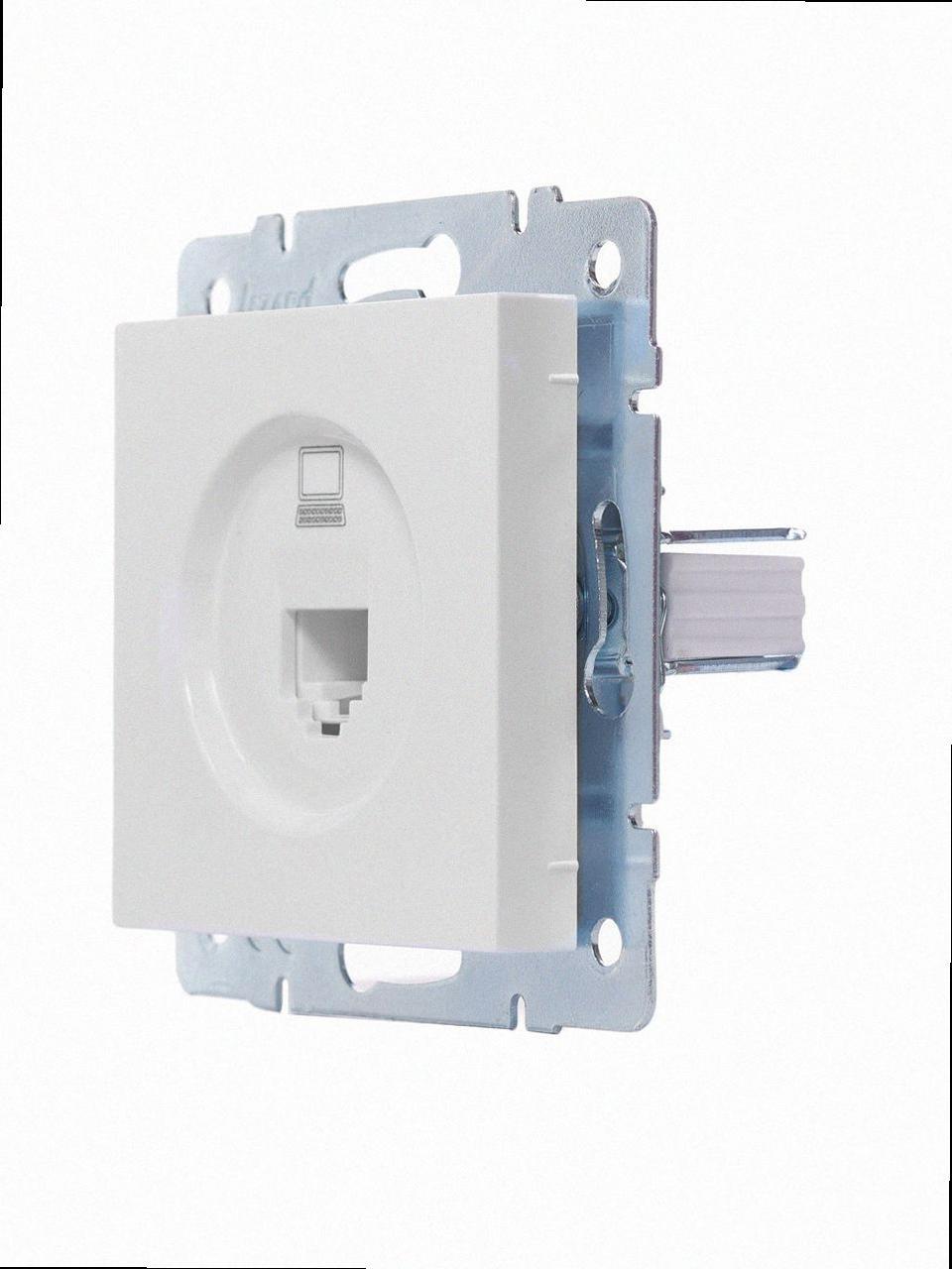 Розетка комп'ютерна VESNA біла (10шт/120шт) (без рамки) 742-0288-139 LEZARD, фото 1