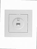 Розетка комп'ютерна VESNA біла (10шт/120шт) (без рамки) 742-0288-139 LEZARD, фото 7