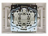 Подвійна із заземленням Розетка Mira білий 701-0202-127В LEZARD, фото 3