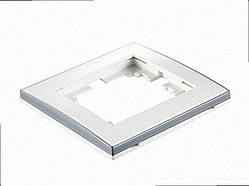 Рамка для вимикачів/розеток 1-а Rain білий з хромом 703-0225-146 LEZARD