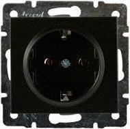 Розетка з/з Rain антрацит (без рамки) 703-4288-122B LEZARD, фото 1