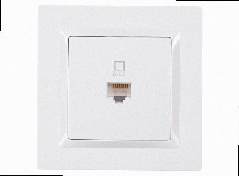 Розетка Комп'ютерна JAZZ (білий) 9027 9027 LUXEL, фото 1