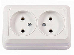 Розетка подвійна OPERA (білий) 2007 2007 LUXEL
