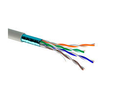 Кабель кручена пара Merlion КВПЕ FTP 4*2*0.51 4p 24 AWG (FTP CCA біметал внутрішній) бухта 305м білий