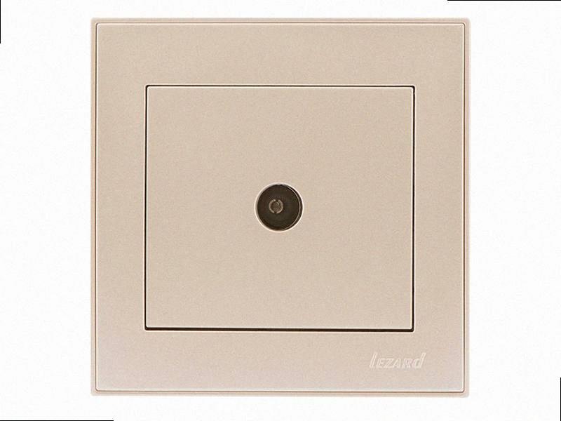 Прохідна Розетка TV Rain перлово-білий перламутр (без рамки) 703-3088-129 LEZARD, фото 1