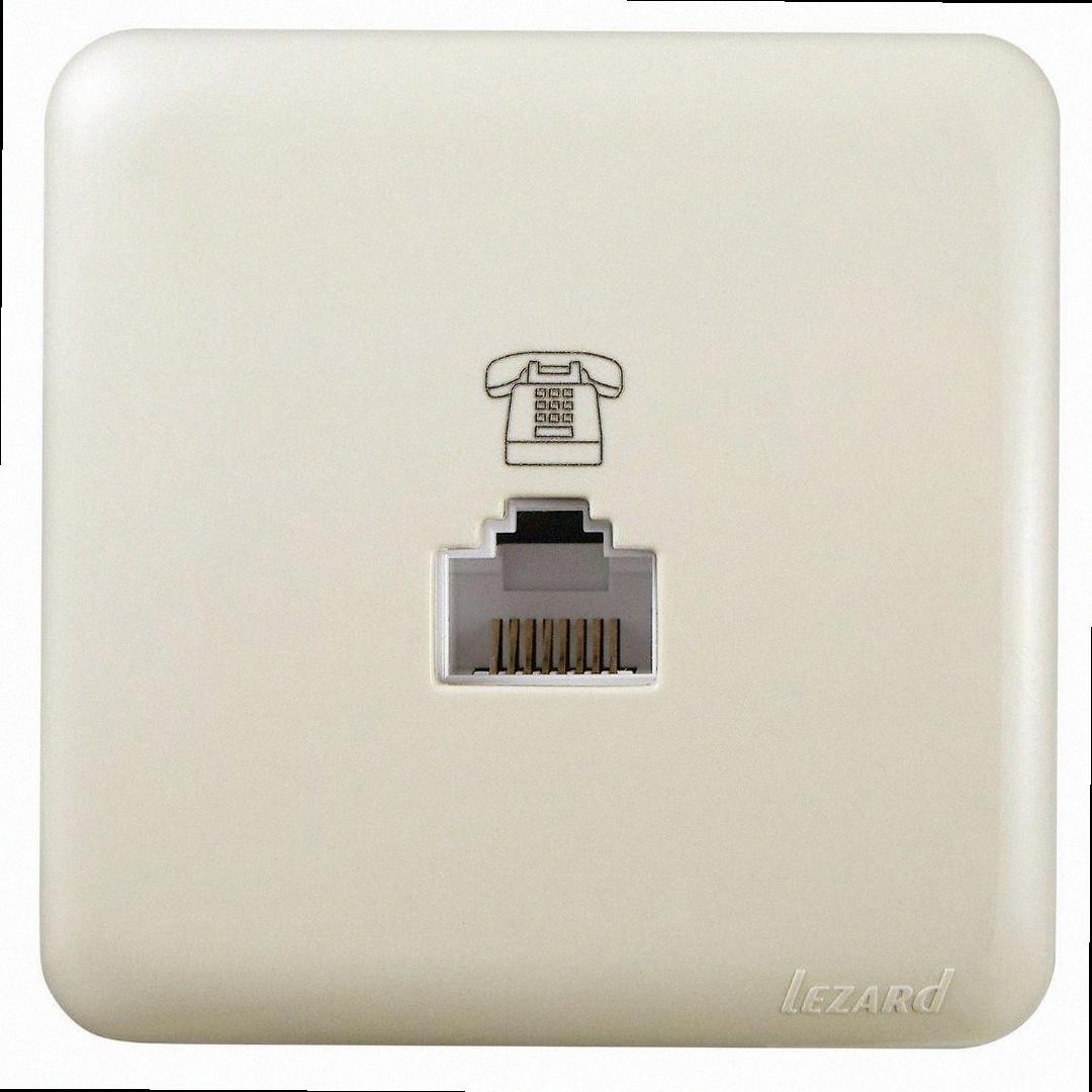 Телефонна євро Розетка (12шт/уп) крем 751-0300-137 LEZARD, фото 1