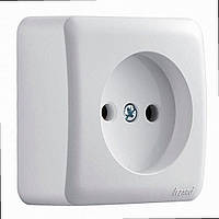 Без заземлення Розетка Viola білий 751-0200-121B LEZARD