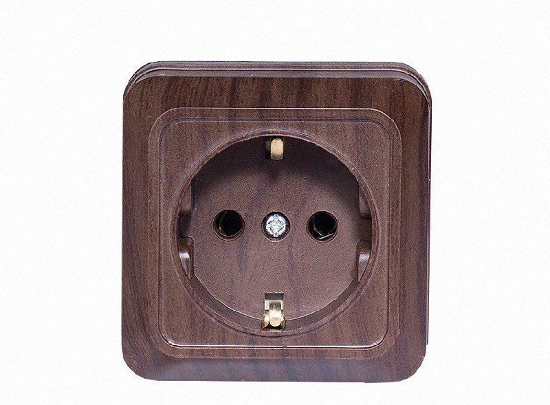 Розетка зовнішня з/з вишня OPERA 2904 LUXEL, фото 1