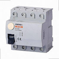 Пристрій вимкнення захисного SP-RM 4P 16 А 10 мА тип AC Електромеханічний SP-RM-416-10 ENERGIO