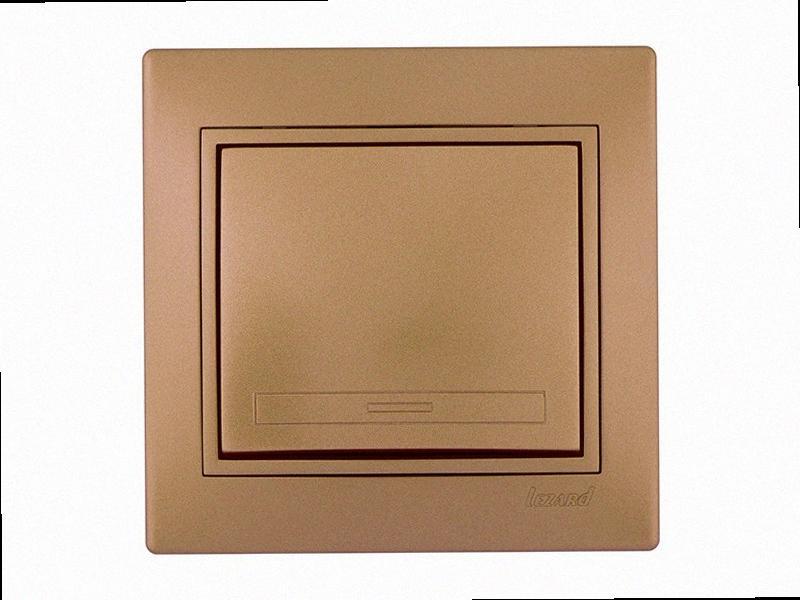 Вимикач Mira світло-коричневий перламутр 701-3131-100 LEZARD, фото 1