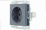 Розетка с/з Шеффілд Грей VESNA 742-3488-122B LEZARD, фото 2