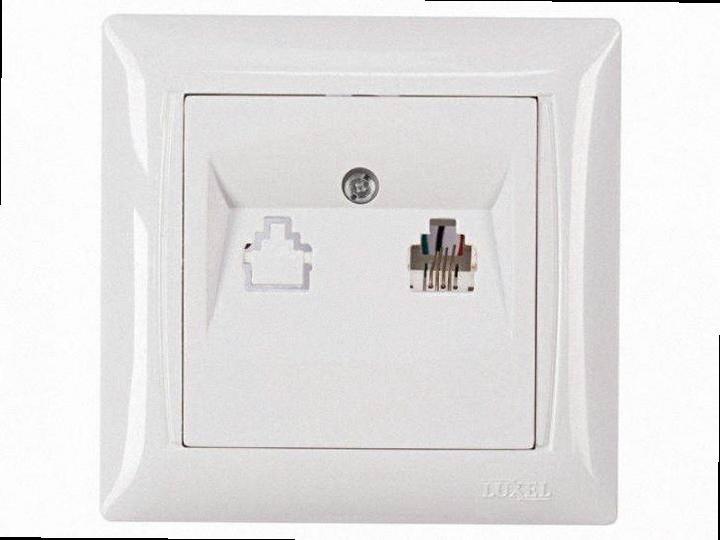 Розетка телефонна PRIMERA (білий) 3010 3010 LUXEL, фото 1