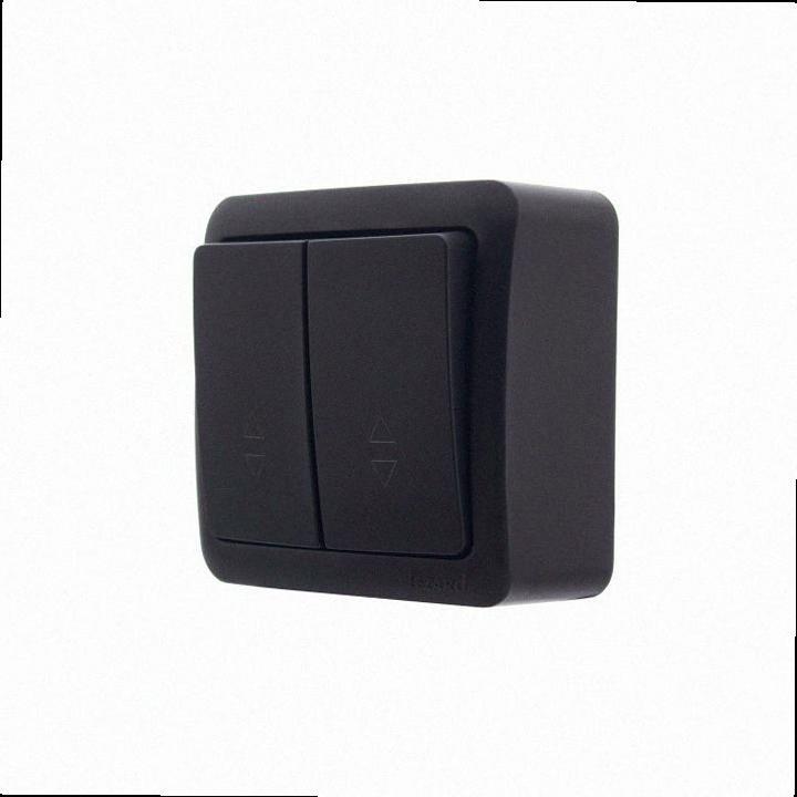 Подвійний Вимикач прохідний антрацит VIOLA 751-4200-106 LEZARD, фото 1