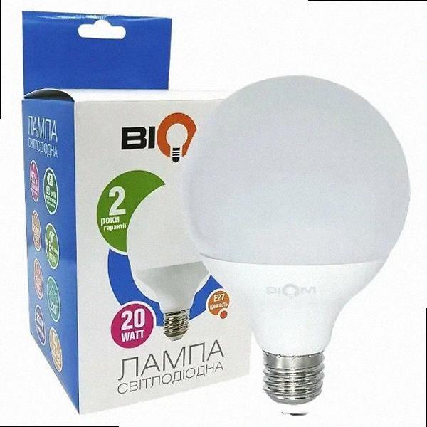 Лампа Світлодіодна BT-591 G95 20W E27 4500К матова BT-591 BIOM, фото 1