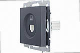 Розетка комп'ютерна Шеффілд Грей VESNA 742-3488-139 LEZARD, фото 2