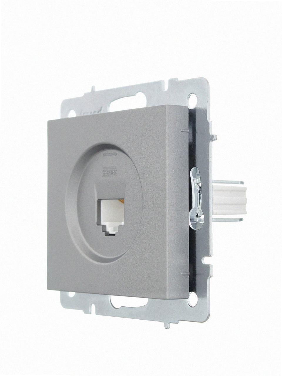 Розетка комп'ютерна VESNA сіра (10шт/120шт) (без рамки) 742-3588-139 LEZARD, фото 1